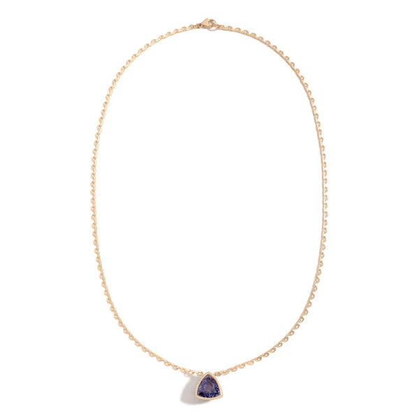 Mined + Found Gray Trillion Tanzanite Necklace