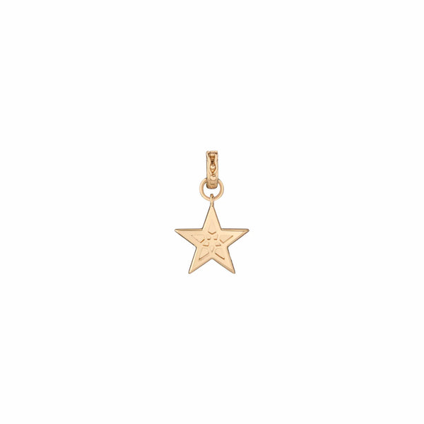 Mined + Found Lucky Star Pendant, Diamond & Rouge enamel