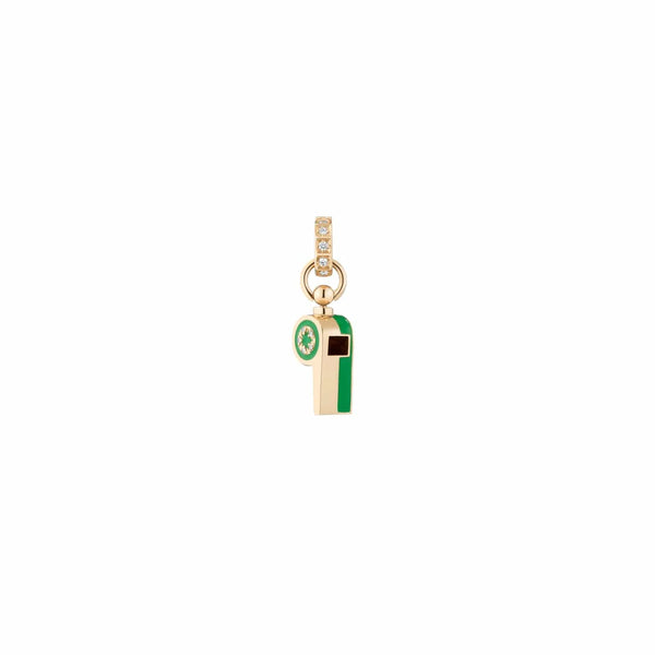 Mined + Found Petite Continuum Whistle Pendant, green