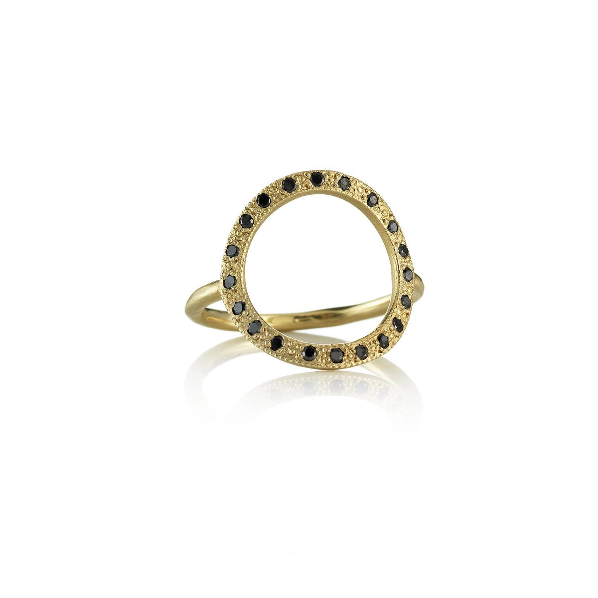 Black Diamond Circle Ring – Underscore Art
