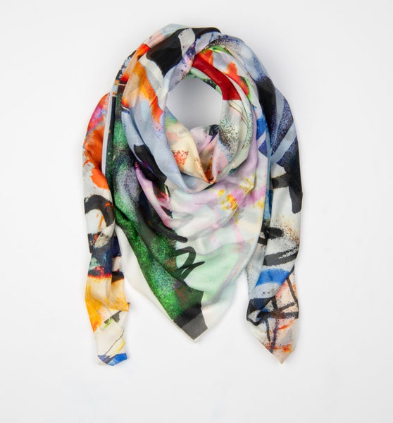 Scarf - La Vie En Rose - Silk