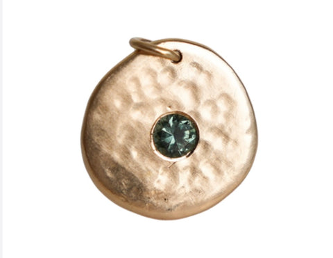 Halsted Gold Pendant with Montana Sapphire