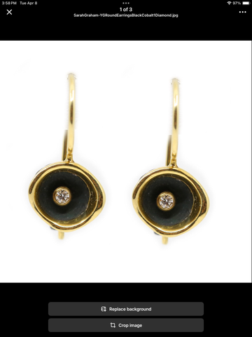 Two Tone Small Cup Wire Earrings
