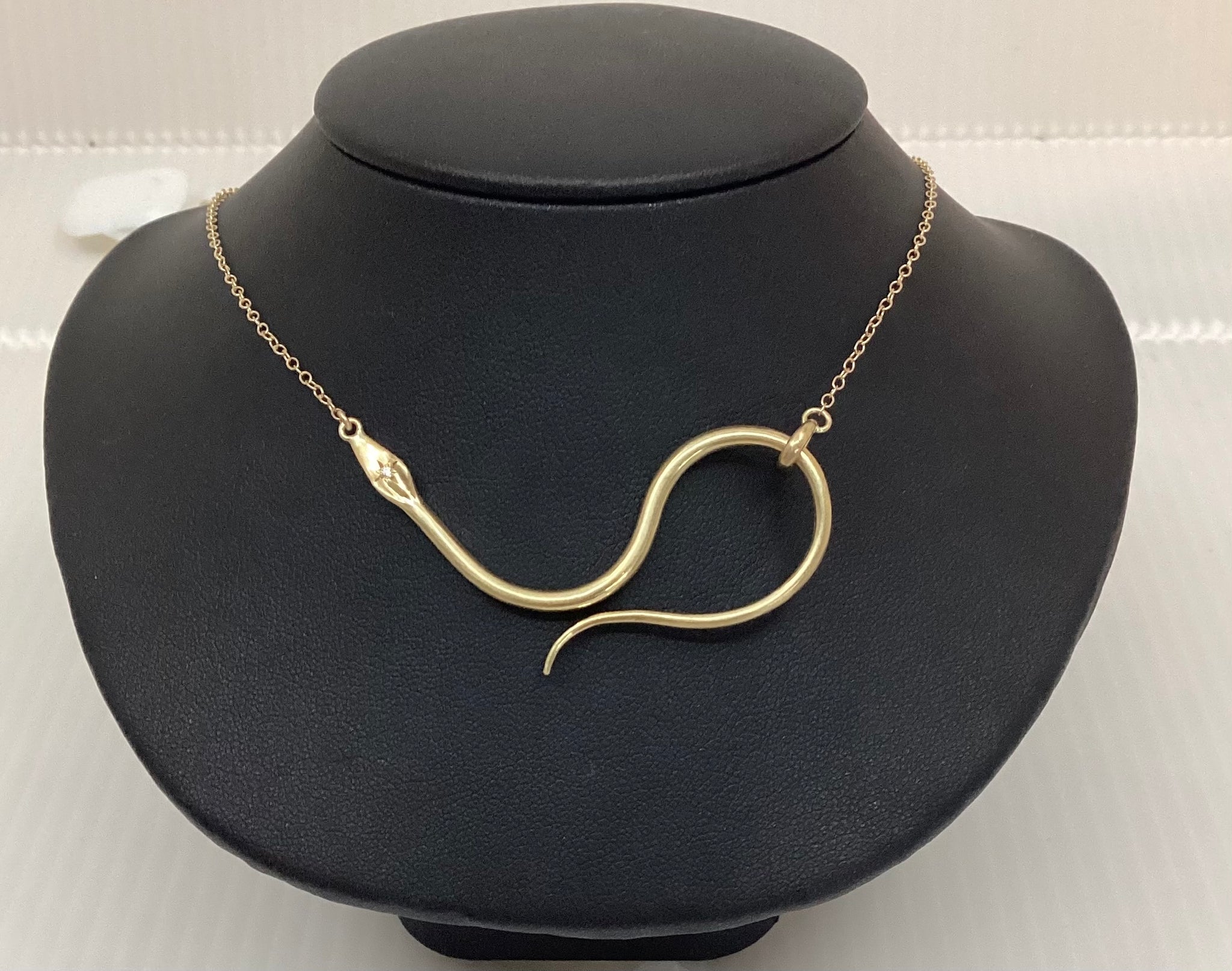Gold Serpent and diamond lariat