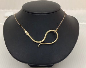 Gold Serpent and diamond lariat