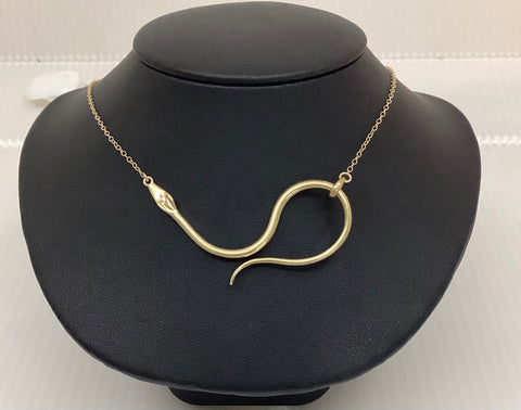 Gold Serpent and diamond lariat