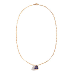 Mined + Found Gray Trillion Tanzanite Necklace