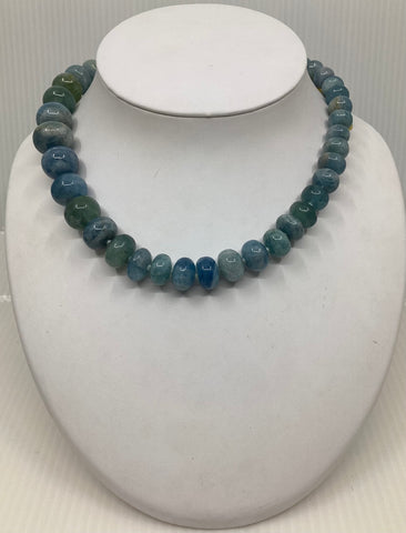 Aquamarine Bead Necklace