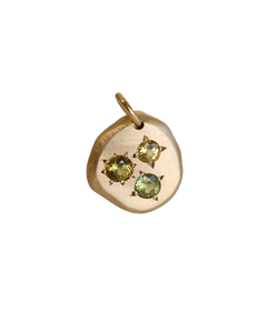 Halsted drop pendent with 3 MT sapphires