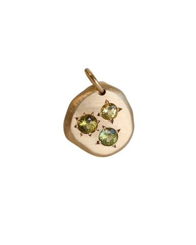 Halsted drop pendent with 3 MT sapphires