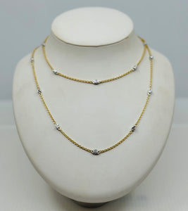 Aaron Henry gold and diamond 36” necklace