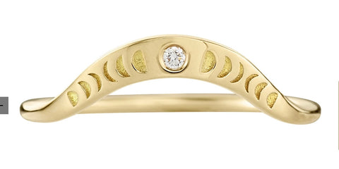 Artemer Curved Moon Phase Ring