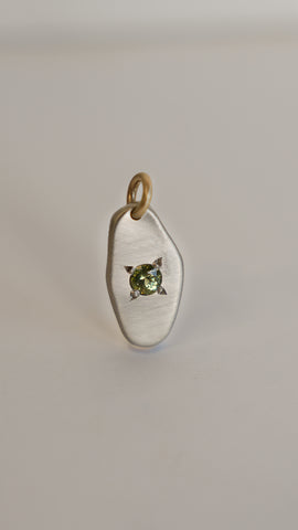 Halsted  WG drop pendent with MT sapphire