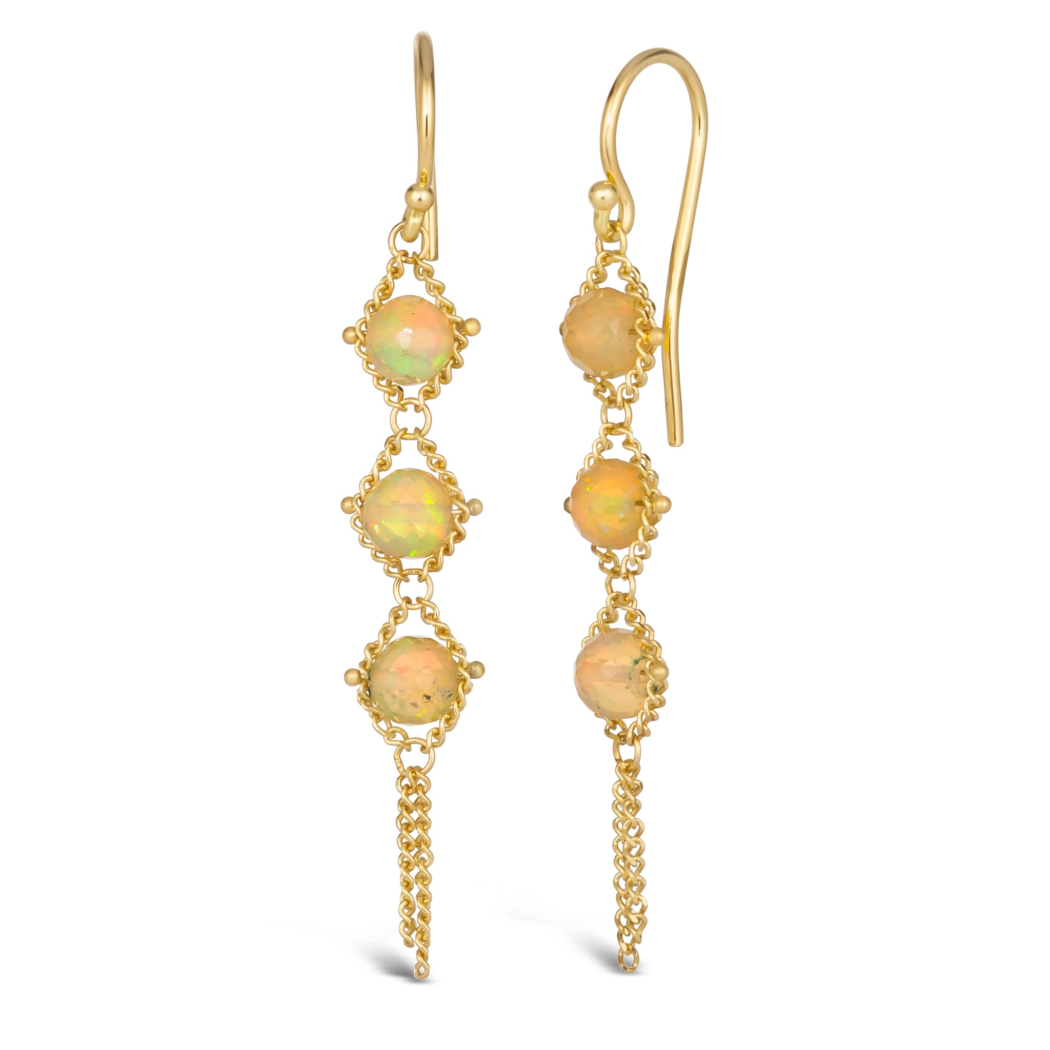 Opal drop earrings