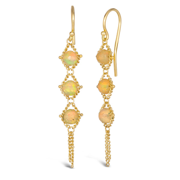 Opal drop earrings