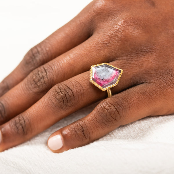 Multicolor Tourmaline ring