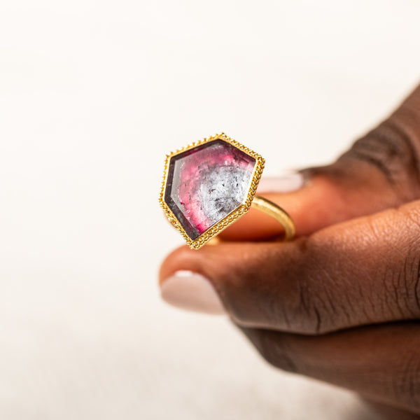 Multicolor Tourmaline ring