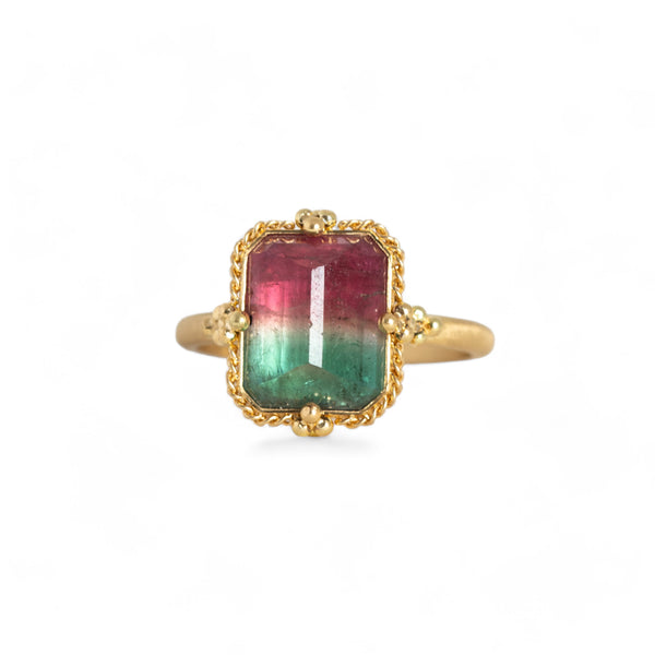 Watermelon Tourmaline ring