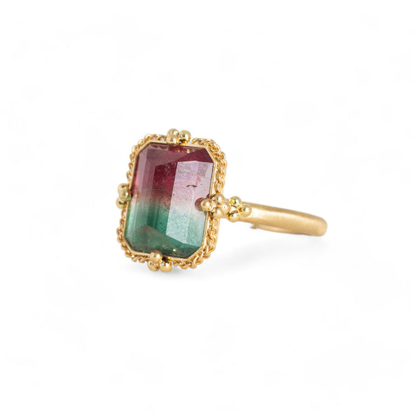 Watermelon Tourmaline ring