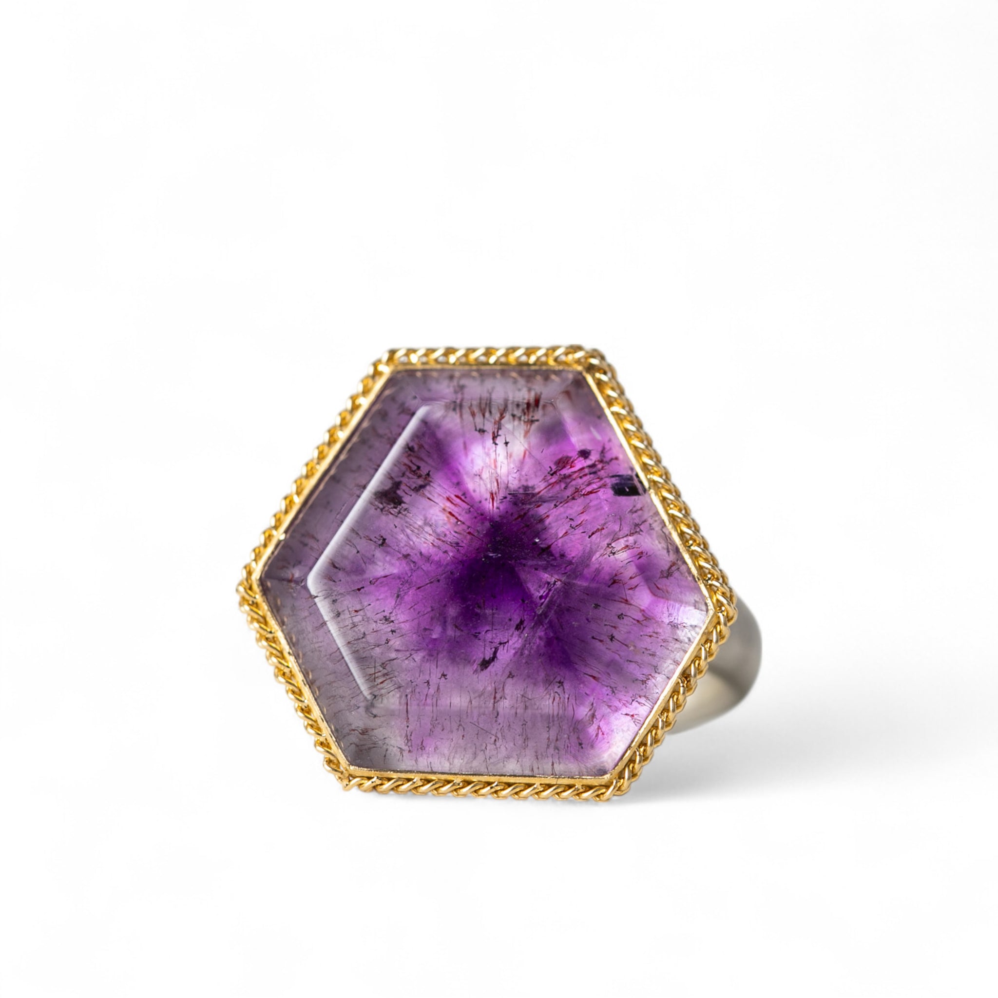Amethyst sterling ring