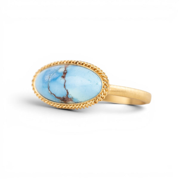 Amali 18K Gold Turq Ring