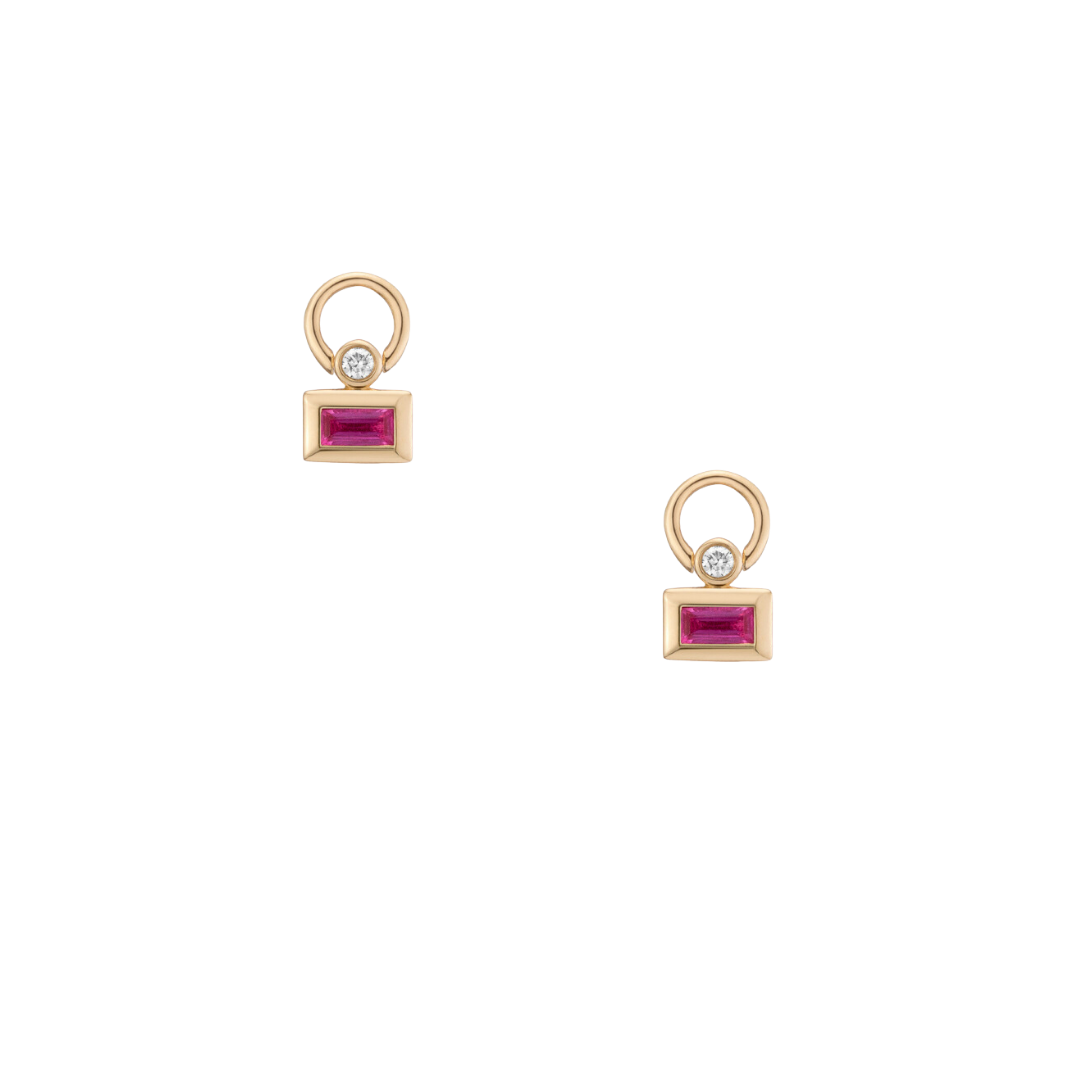 Mined + Found  Confetti sapphire earring charms