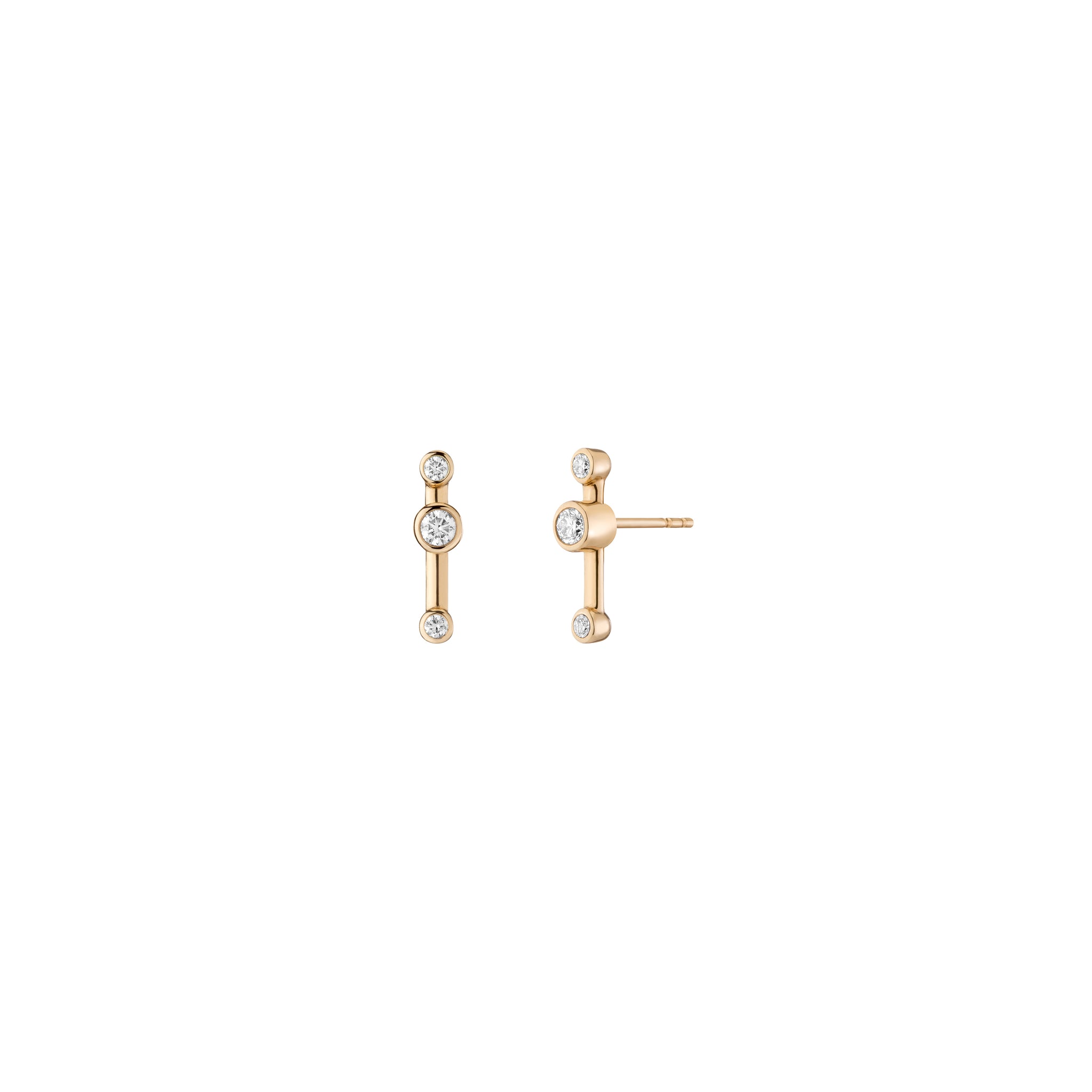 Mined + Found  Diamond Crossroads Studs