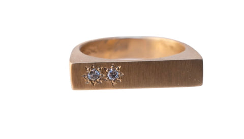Halsted Signet Ring with Diamonds