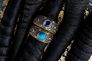 Alex Sepkus 18K & Diamond 'Starburst' Ring with Sapphire