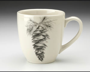Mug White Pine Cone