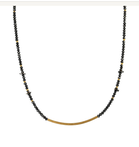 Black Diamond Beaded Necklace
