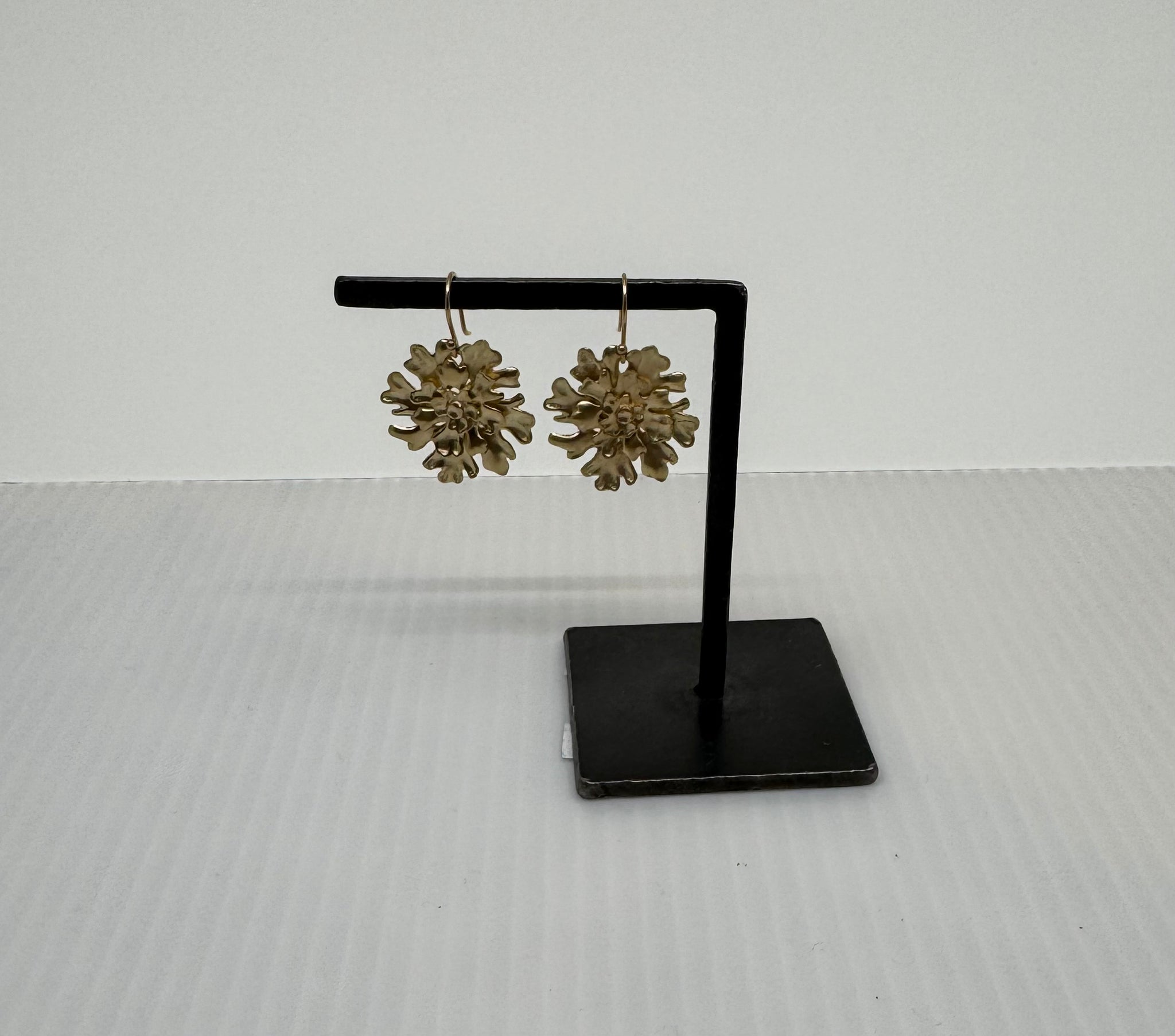 SMALL gold  Lichen earring