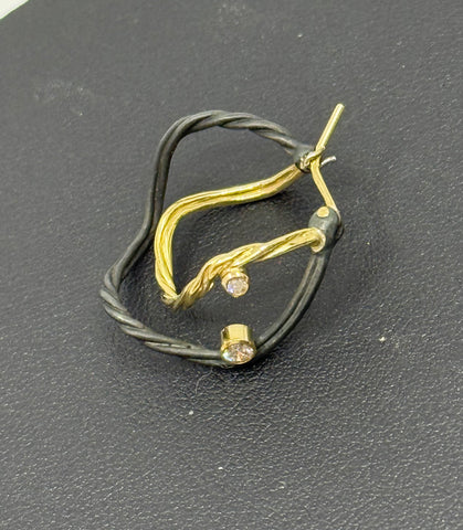 Sarah Graham Clover small double hoops