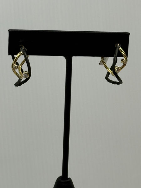 Sarah Graham Clover small double hoops