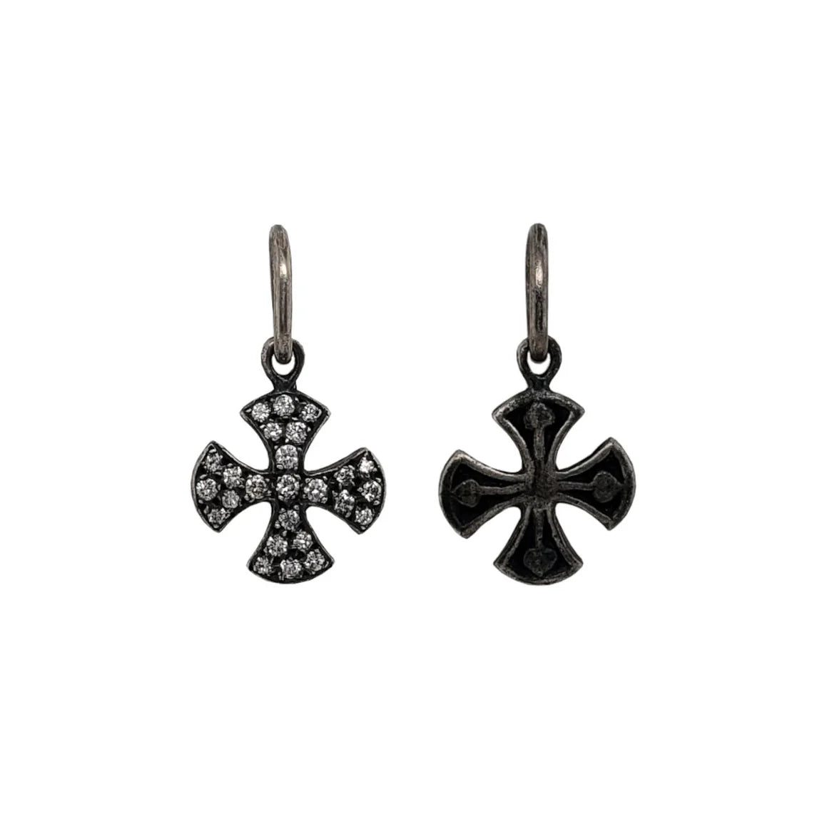 Erica Molinari flared maltese cross with diamond