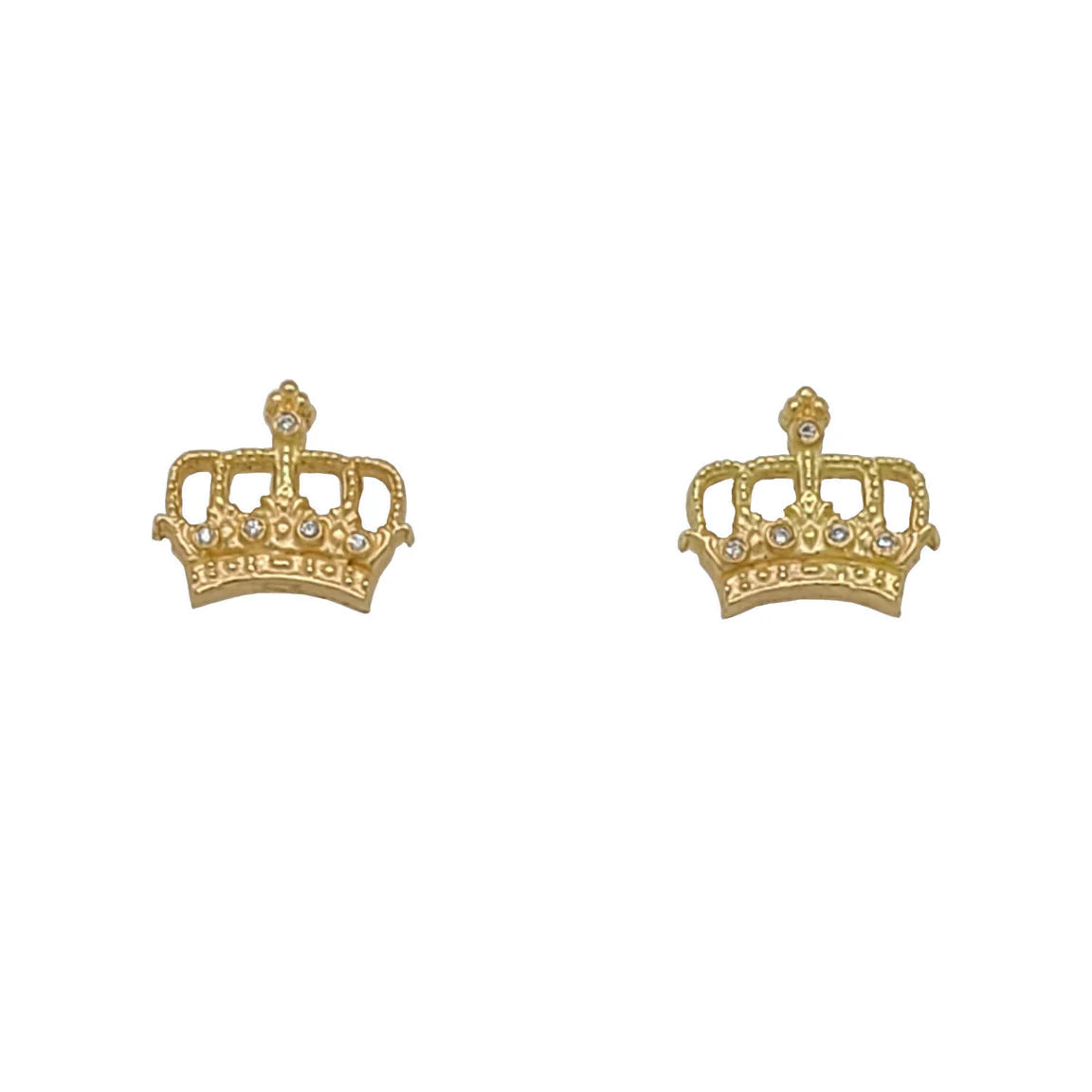 Erica Molinari Crown Stud Earrings