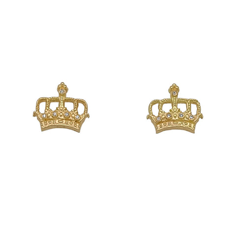 Erica Molinari Crown Stud Earrings