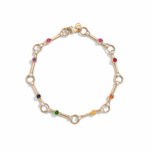 Mined + Found Pathway Bracelet, Rainbow Mix slides and diamond