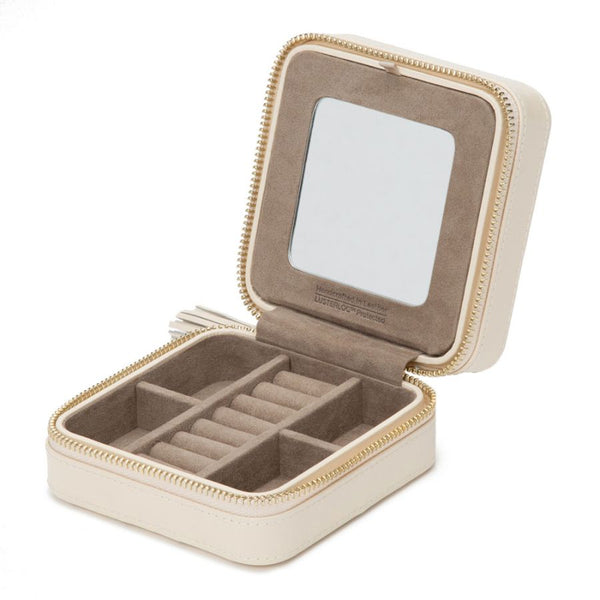 Wolf Caroline Zip Travel Case--Ivory