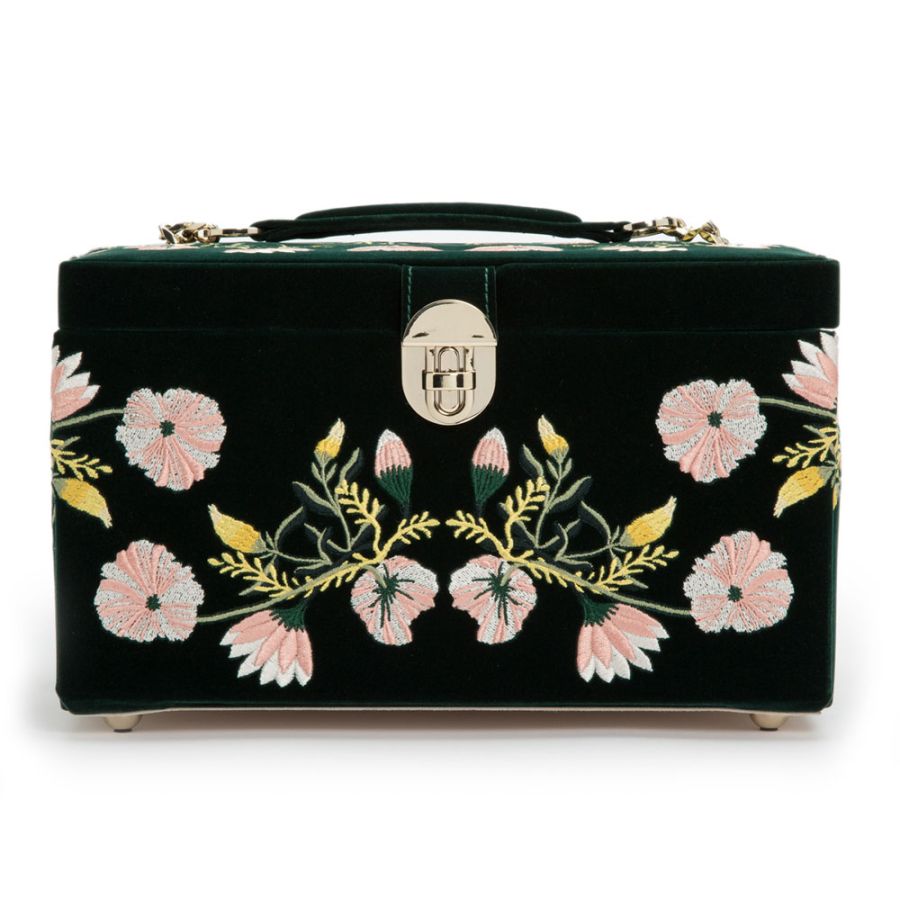 Wolf Zoe Medium Jewelry Box - Green