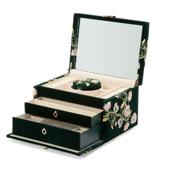 Wolf Zoe Medium Jewelry Box - Green
