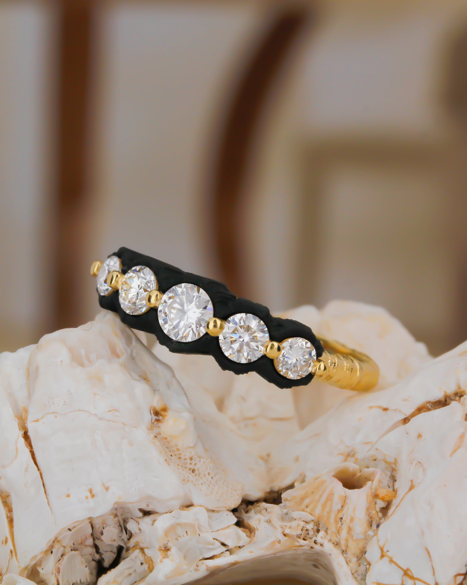 Sarah Graham 5 stone Scallop Ring