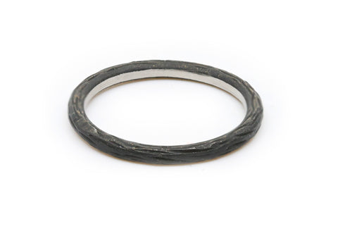 Black Cobalt Chrome Stacker Ring