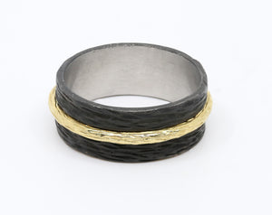 Black Cobalt and Gold Band
