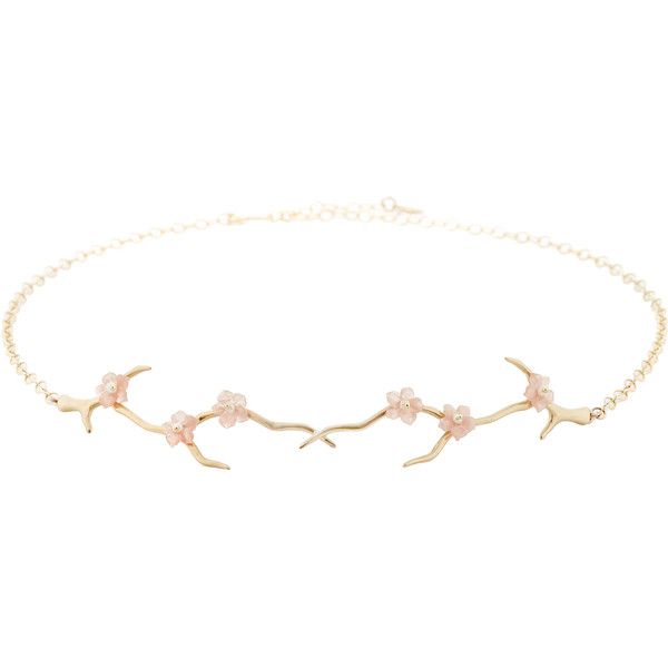 Gold Branch and Pearl Blossoms Choker