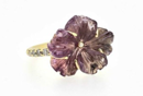 Purple Tourmaline Flower Ring