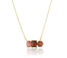 Red Tourmaline and Sapphire Necklace
