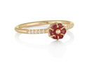 Red Ruby Blossom Ring