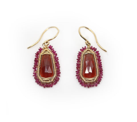 Red Hess Garnet and Rubies Drops