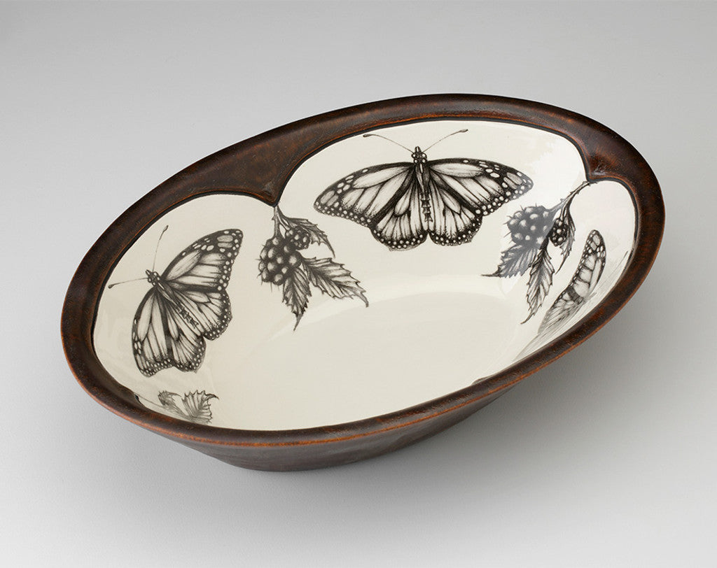 Large Serving Dish: Monarch Butterfly